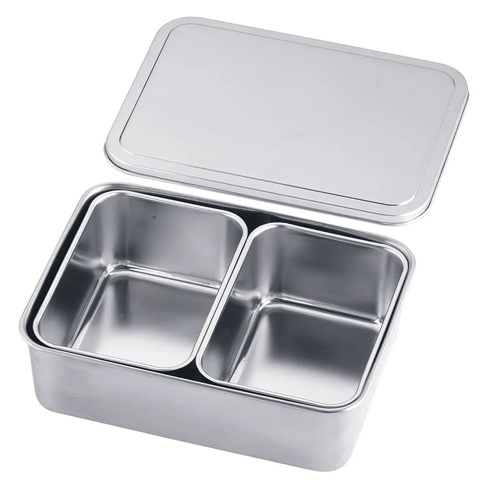 Compact 2-Compartment Stainless Steel Yakumi Seasoning Container by Clover