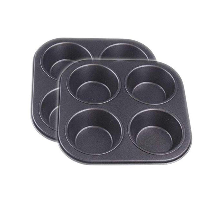 Cz-Ing 4-Cavity Non-Stick Muffin Pan | Carbon Steel Baking Mold Tray | Japan