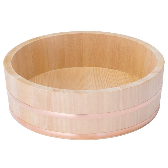 Japanese Priority Ebm 24Cm Sawara Cypress Hangiri Wooden Sushi Rice Mixing Bowl