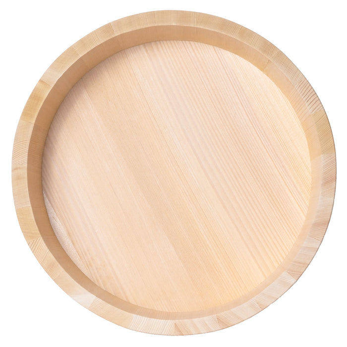 42cm Sawara Cypress Hangiri Wooden Sushi Rice Mixing Bowl - Authentic Japanese Craftsmanship