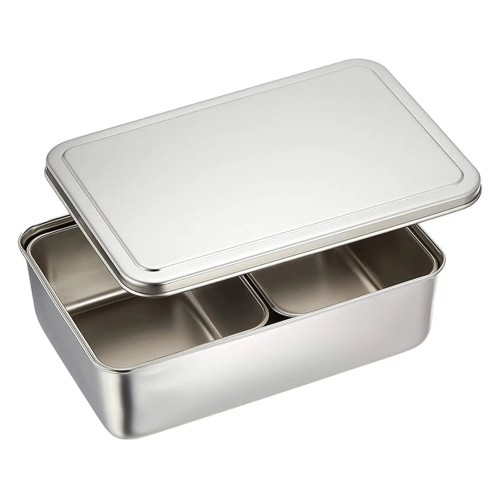 Ebm Stainless Steel Yakumi Seasoning Container - 2 Compartments for Antibacterial Storage