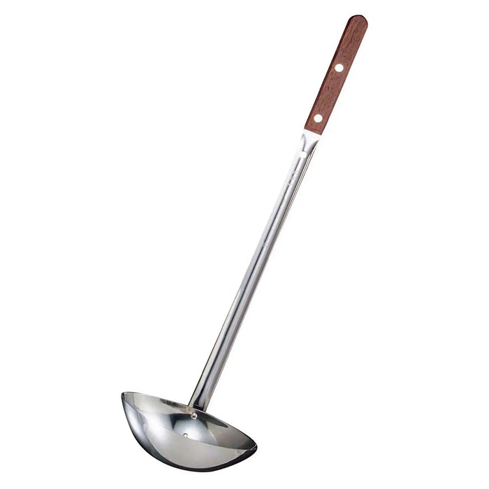 Ebm Stainless Steel Long Ladle with Wooden Handle - 144ml