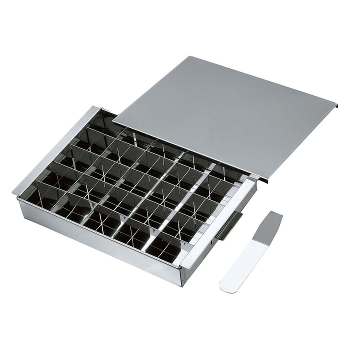 Ebm Stainless Steel Tamago-Dofu Mold with Lid - 25 Piece Capacity