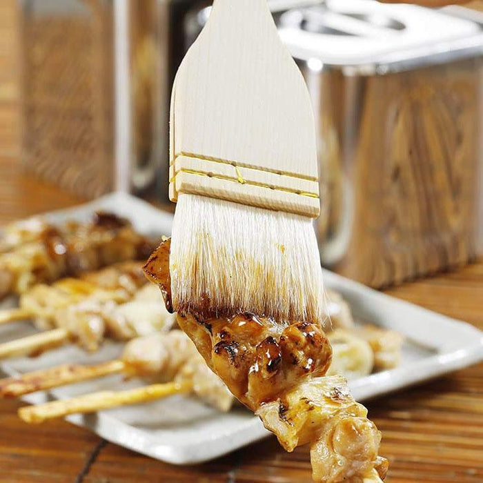 Ebm White Goat Hair Cooking Brush - 120mm Premium Culinary Tool