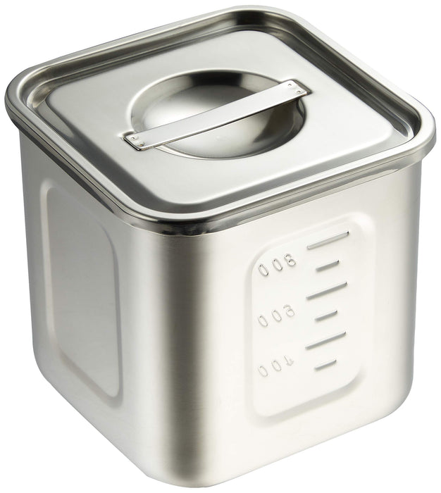 Endo Shoji 10.5cm Deep Square Kitchen Pot - Japan Molybdenum Stainless Steel