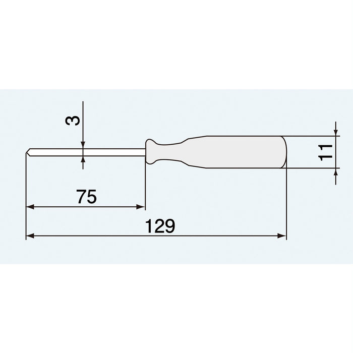 工程师标准驱动器 2.6x0.35 75mm DS-13