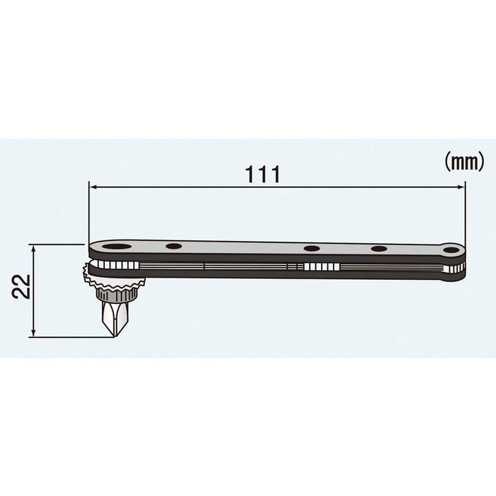 Engineer Thin Offset Ratchet Set No.1-3/6mm Bits DR-55