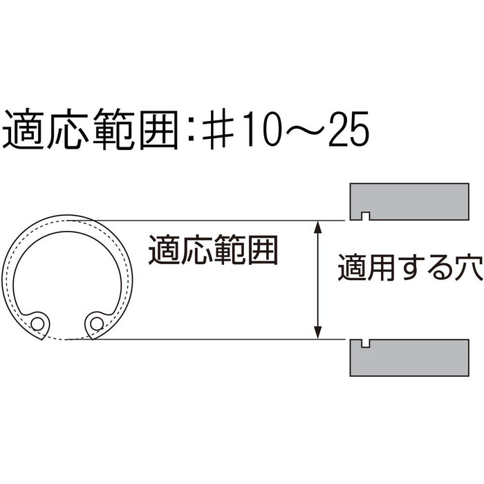 Engineer PZ-18 卡簧钳 #10-25 C/R/B 形状 绿色