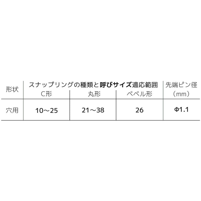 Engineer PZ-18 卡簧钳 #10-25 C/R/B 形状 绿色