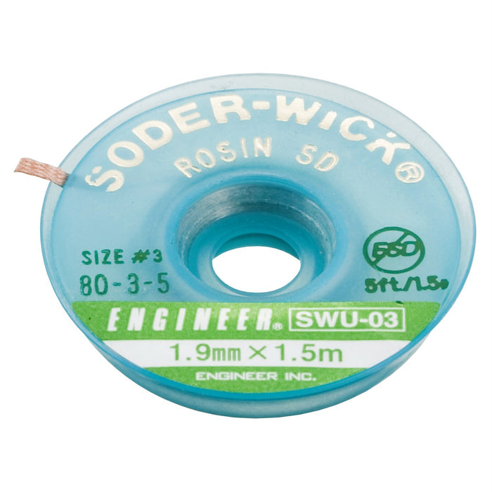 Engineer SWU-03 1.9mm x 1.5m Solder Wick Blotting Wire