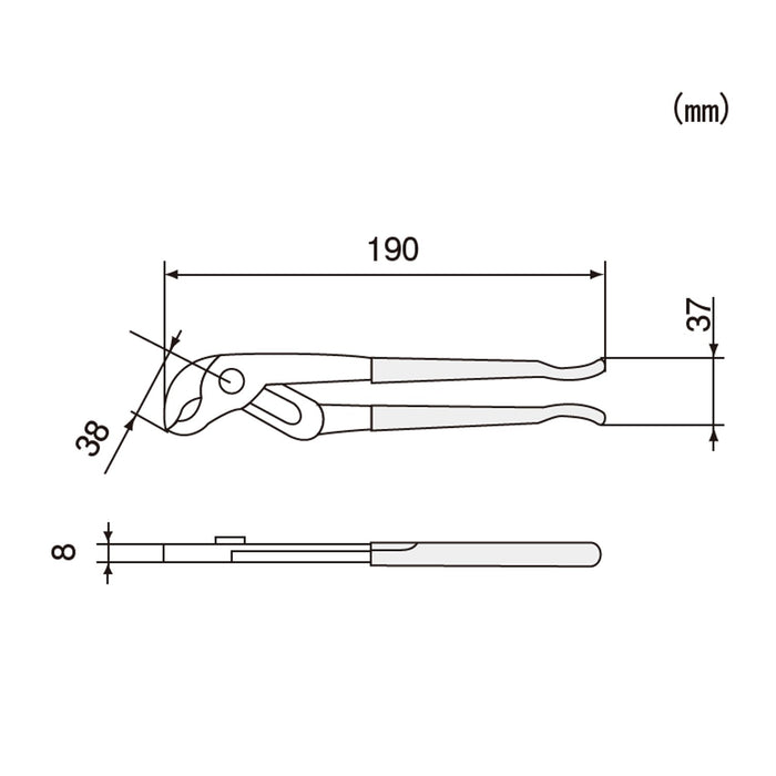 Engineer PW-08 Water Pump Pliers 190mm