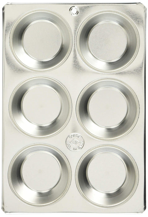 Kubodera Light Metal Industry Japan Tin Muffin Mold #100 - 6 Piece Set