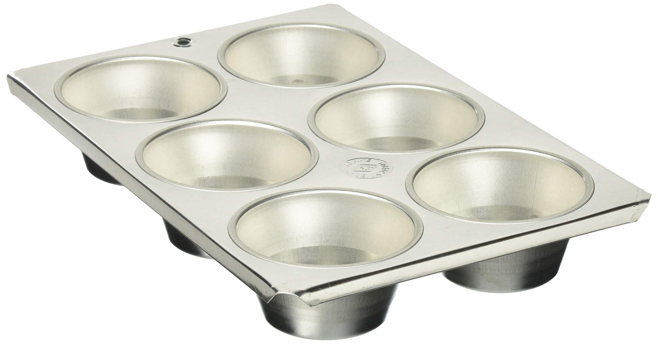 Kubodera Light Metal Industry Japan Tin Muffin Mold #100 - 6 Piece Set