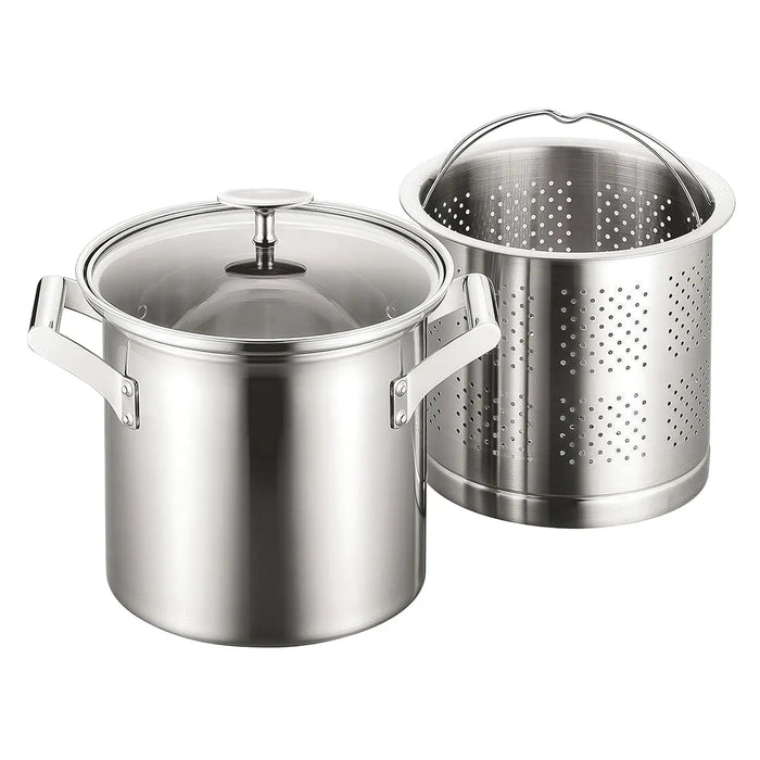 Fujinos Elec Master Pro Aluminum Clad 3-Layer Steel Pasta Pot