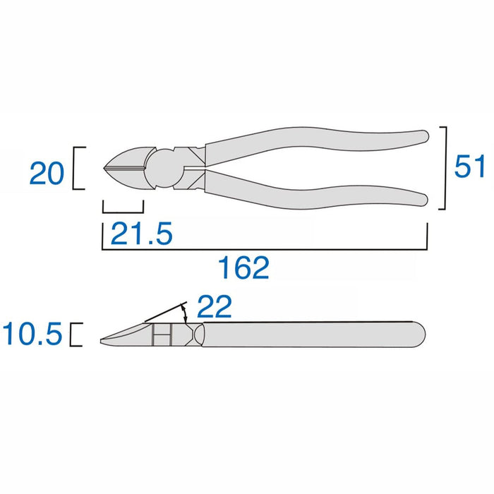 Fujiya 770-150BG Nippers 150mm Round Blade Black Gold