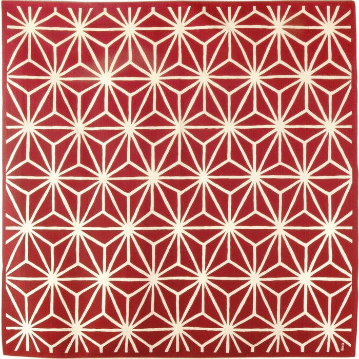 Hama Pattern Japanese Hemp Leaf Red Cloth - 90Cm Size