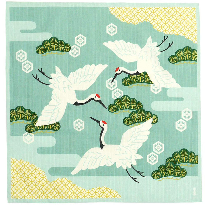 Japanese Kotobuki Cranes Dance Wrapping Cloth - 50cm