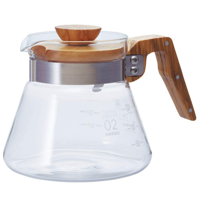 Hario Vcwn-60-Ov 600Ml Coffee Server Olive Wood