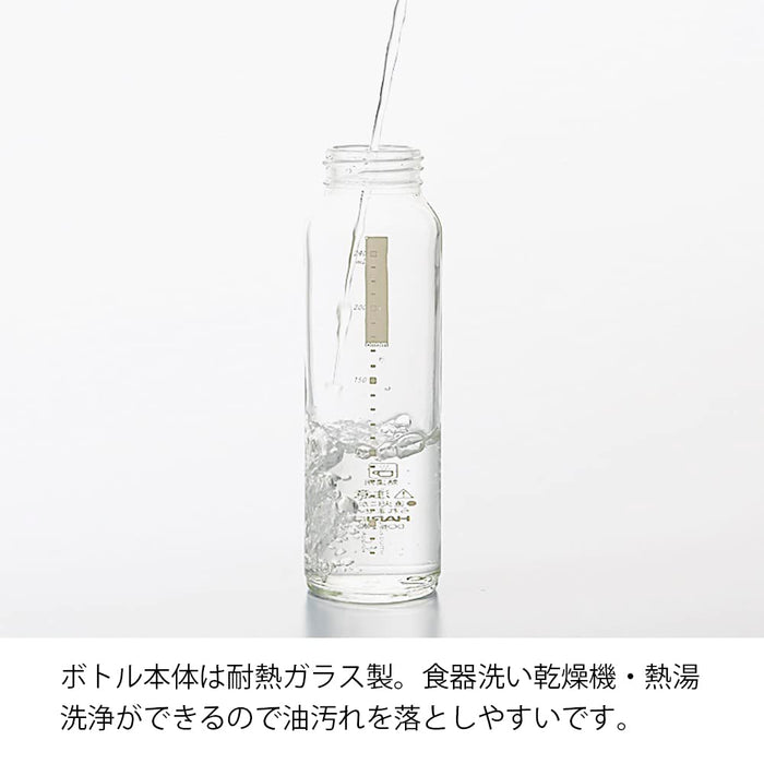 Hario 细长调味瓶 120ml 适用于沸水/洗碗机 浅灰色 DBS-120-PGR