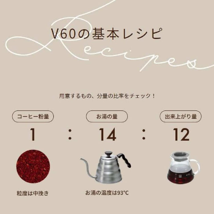 Hario V60 01 透明咖啡滴滤器 VDR-01-W 1-2 杯