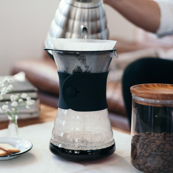 Hario V60 滴滤咖啡壶 700 毫升 黑色 VDD-02B 1-4 杯 日本