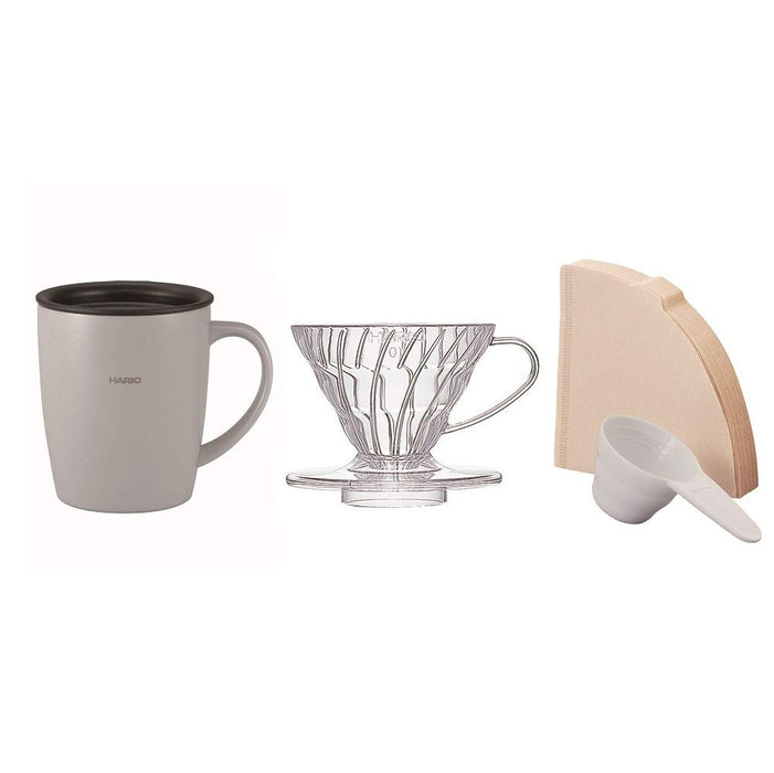 Hario V60 Dripper Mug Set VDSM-2424-GR