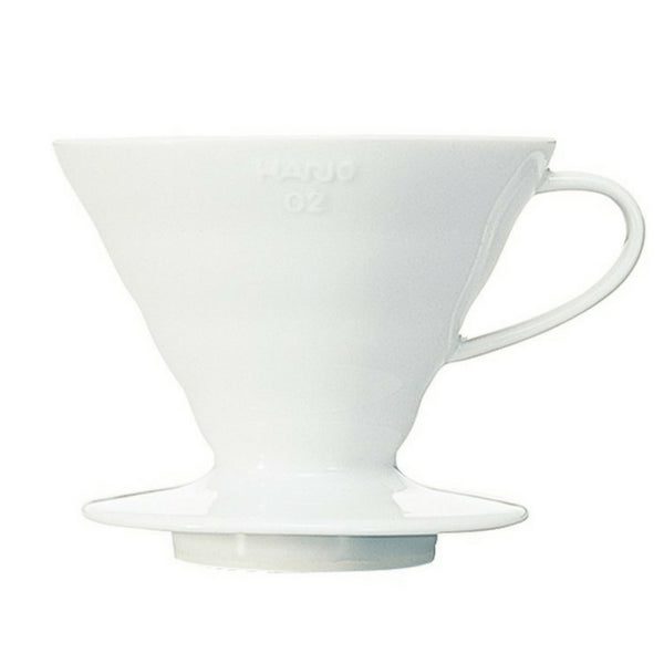 Hario V60 Arita Porcelain Handcrafted Pour Over Coffee Dripper (1-4 Cups) with Scoop