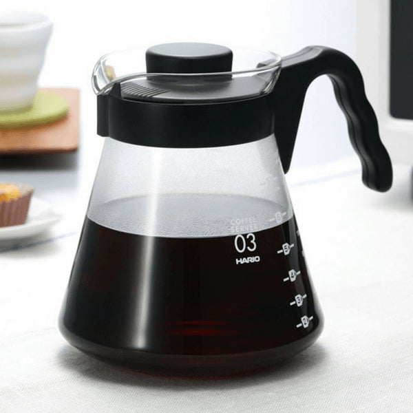 Hario V60 玻璃咖啡杯，帶斜角手柄 - 700 毫升