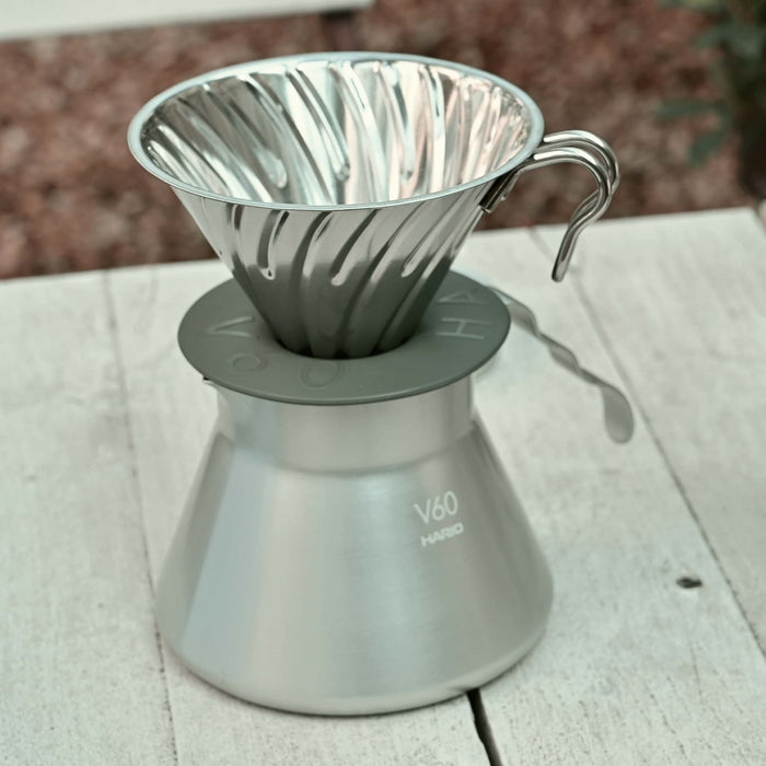 Hario V60 O-Vdm-02-Hsv Metal Dripper 1-4 Cups Silver Japan