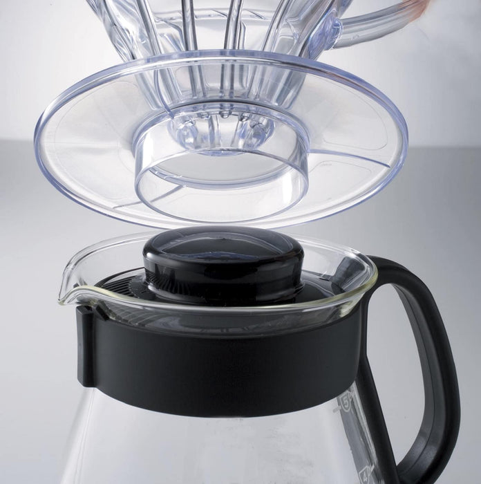 Hario V60 黑色系列服务器 - 日本，2-5 杯（Xvd-60B）