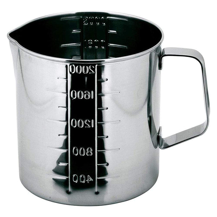 Authentic Ichibishi Mitsuwa 2L Stainless Steel Measuring Cup - Made in Japan