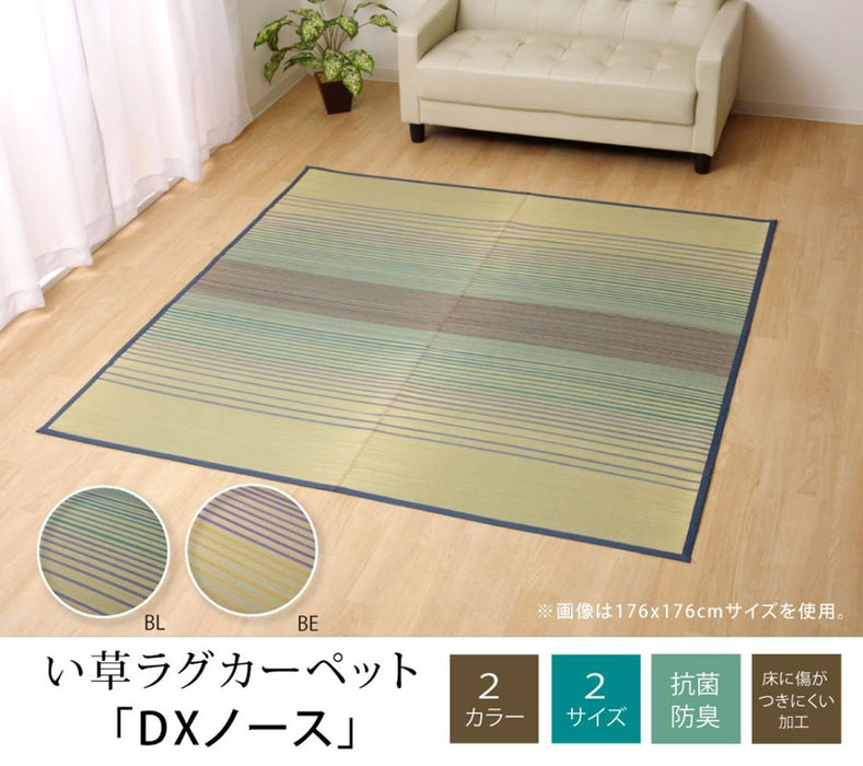 Ikehiko Corp Blue Igusa Rug Carpet 2 Tatami Square | 120cm x 120cm