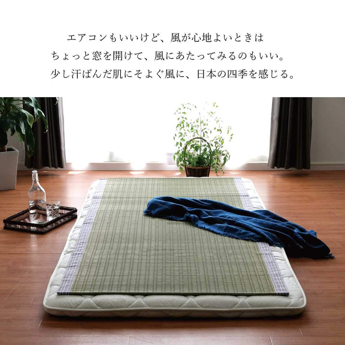 Ikehiko Corp Gray Hiba Rug Rush Sheets 88X180Cm Japan #6508009