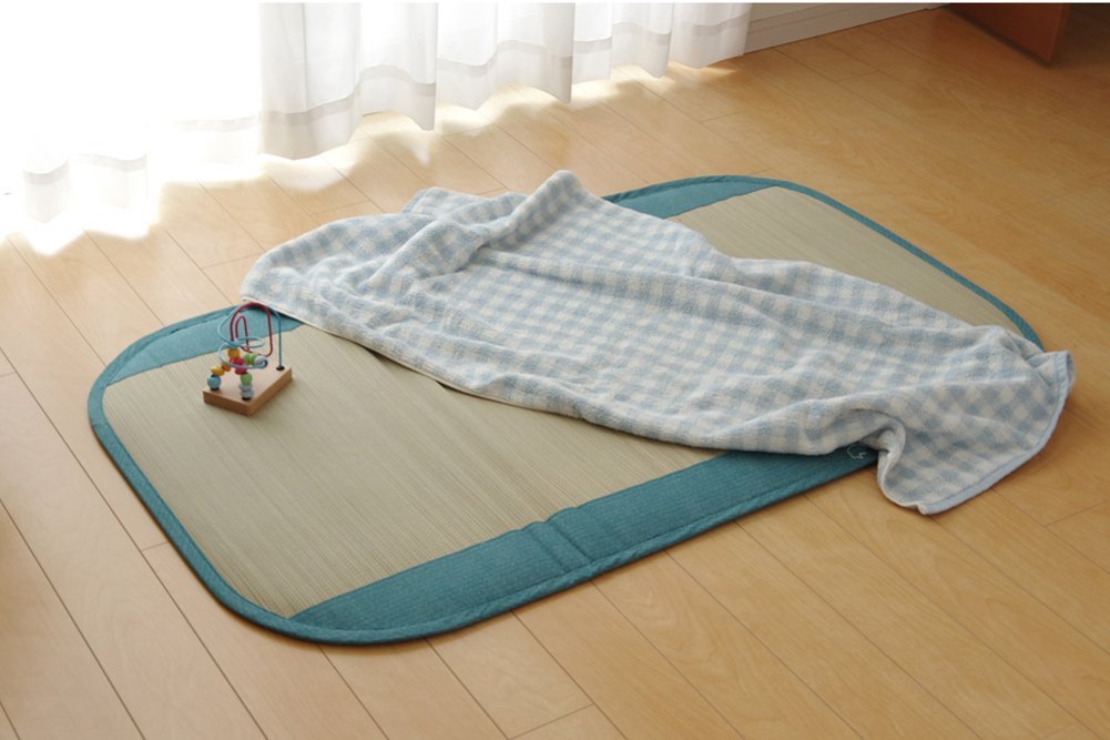 Ikehiko Corp Blue Juniors Rush Rug Mat 70X120Cm - Refreshing Sleep for Baby Kids