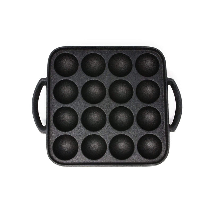 Ikenaga Japan 16-Ball Takoyaki Pan - Induction Cast-Iron