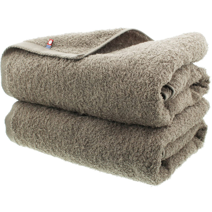 Imabari Factory Japan Certified Bath Towels - Grayish Brown, 120X60Cm (Set of 2)