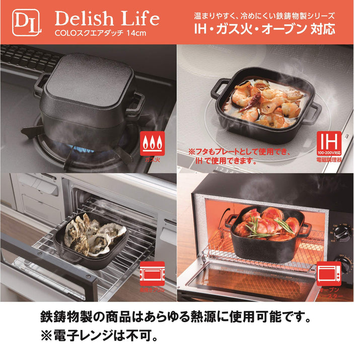 Ishigaki Industry Japan Iron Casting 18.5X14.5X10Cm 980Ml Capacity with Lid - Premium Quality Kitchenware