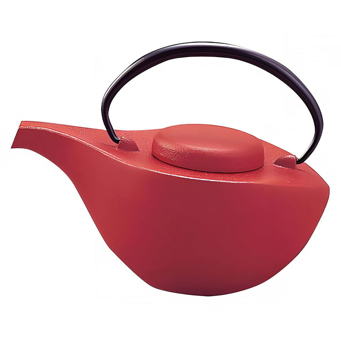 Iwachu Nambu Cast Iron Tetsukyusu Teapot - Hikifune Red Authentic Japanese Tea Brewing Essential