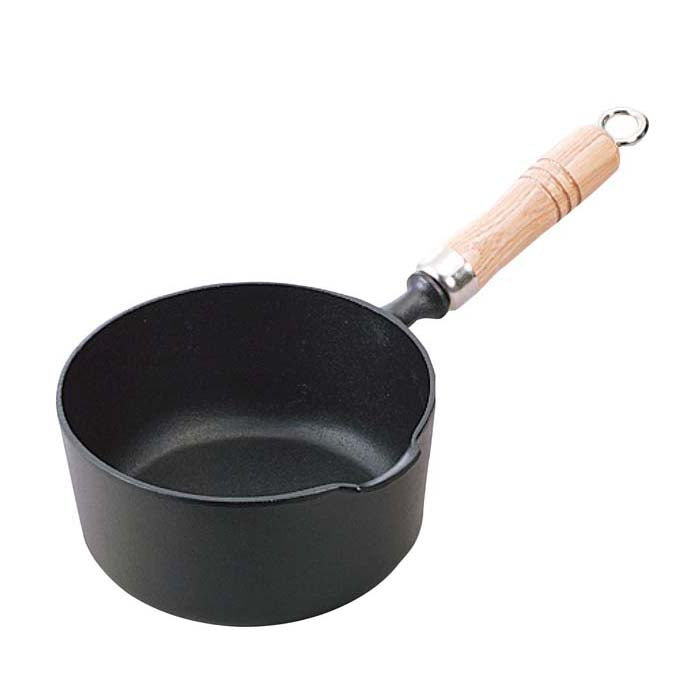 Iwachu Nambu Cast Iron Tempura Pan with Wooden Handle