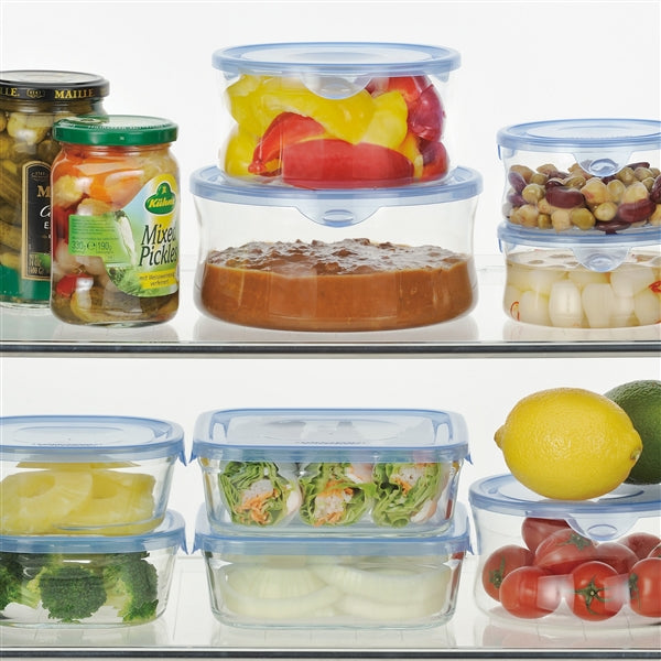 Iwaki 500ml Square Glass Food Container - Heat Resistant & Durable