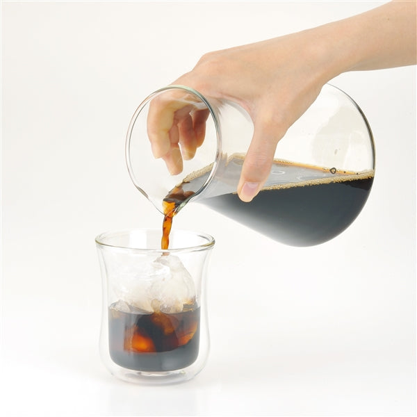 Iwaki Glass Water Drip Coffee Server - Heat Resistant and User-Friendly