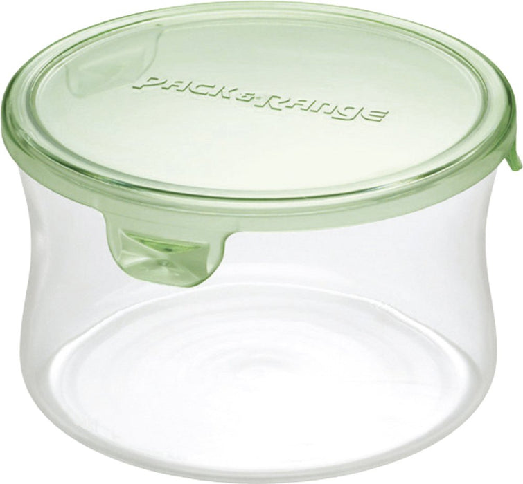 Iwaki Japan Green Round Glass Storage Container - 490ml