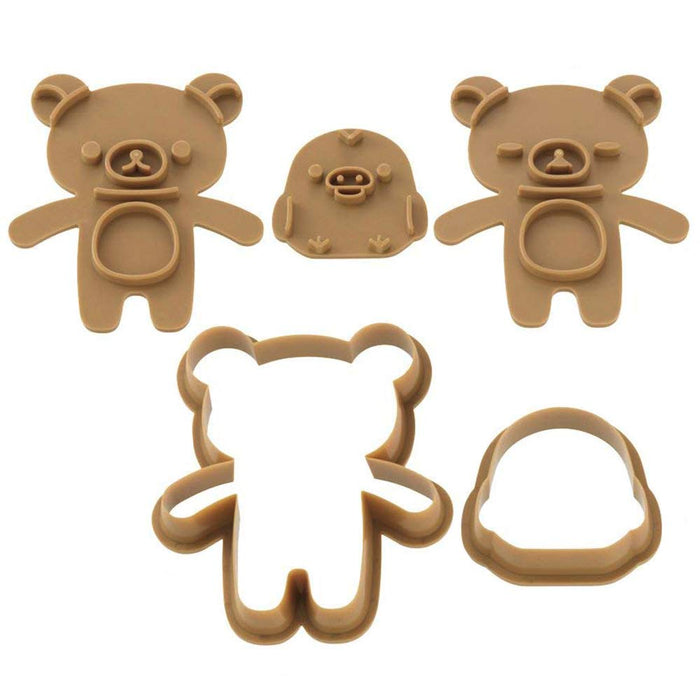 Kai Corporation Rilakkuma Cookie Mold Stamp - Japanese Made Expression Cuddle