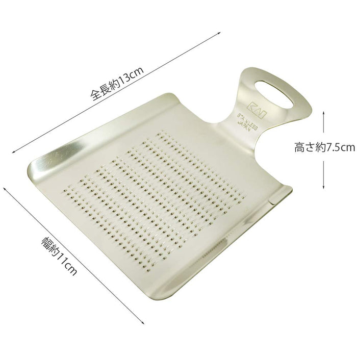 Kai Corp Mini Stainless Steel Grater - Made in Japan (DH7070)