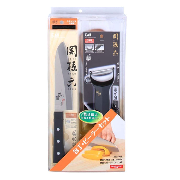 Kai Santoku 刀具套裝 RC5043 - Magoroku Moegi Peeler 日本製造廚房工具