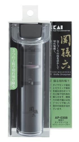 Kai Corporation Sekimagoroku 磨刀器 - 鑽石和陶瓷