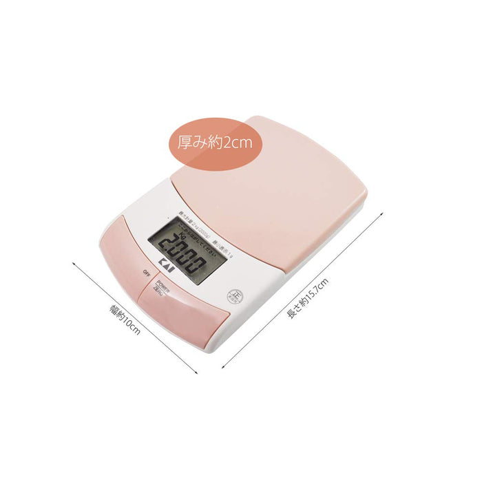 :

Kai Corporation Thin Digital Scale 2Kg Pink