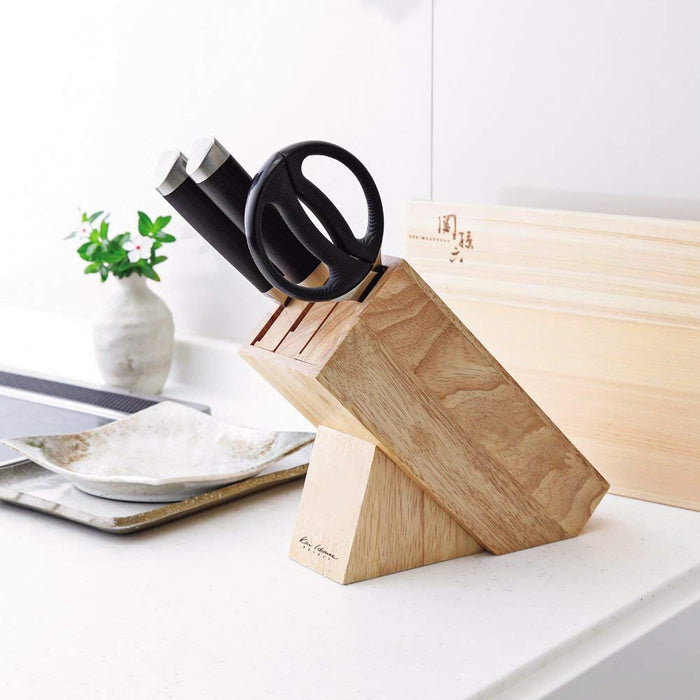 Kai Corp Ap5321 Knife Block Wooden House Select