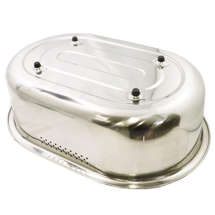 Kai DZ1140 Silver Washing Tub Oval Type w/High Rubber Legs