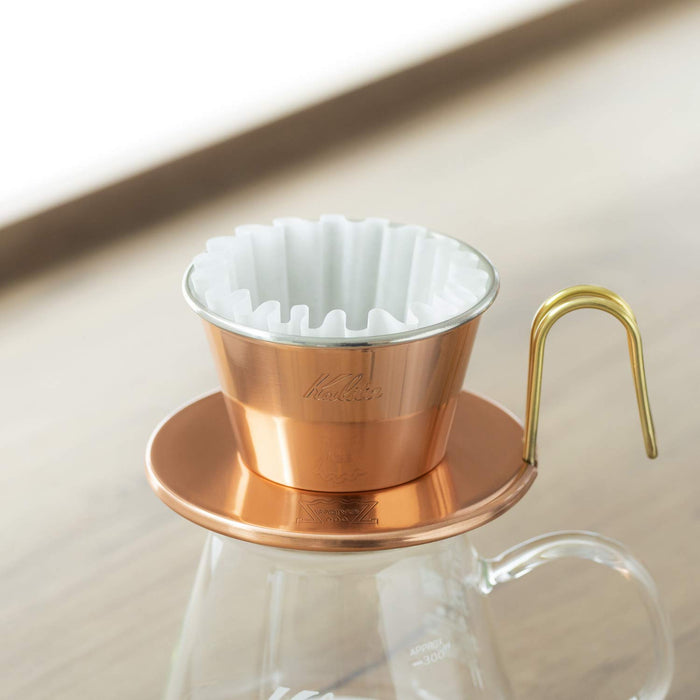 Kalita Wave 銅咖啡滴濾器 - 日本製造，適合 1-2 人